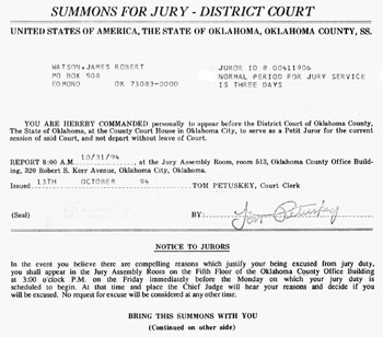 Getting Out Of Jury Duty Letter from www.jamesrobertwatson.com