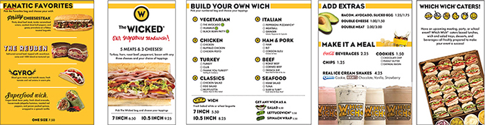 Which clearance wich menu